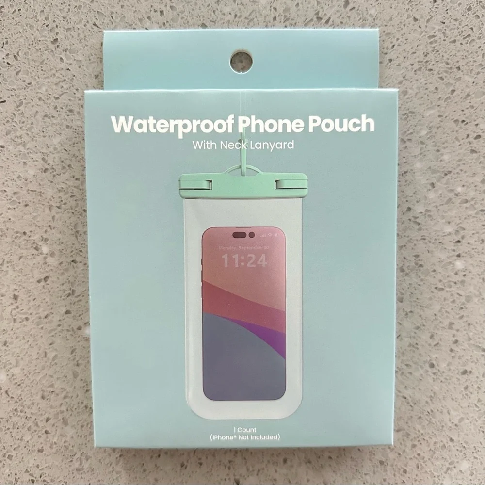 Gems Waterproof Phone Pouch in Mint Green